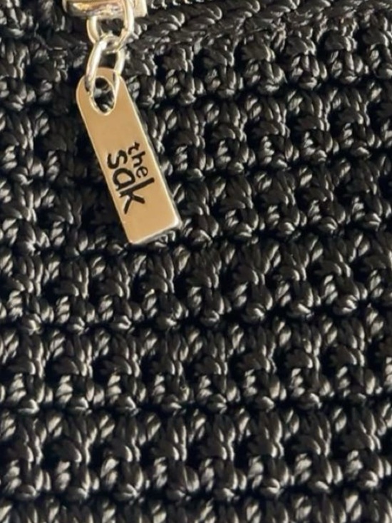 The Sak Black Crochet Drawstring Backpack main image 4